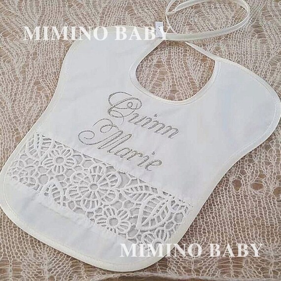personalized baptism bib