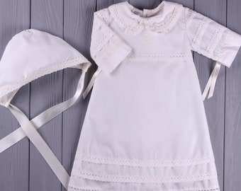 Robe de baptême unisexe | Fille de robe de baptême | Garçon de robe de baptême | Robe de bénédiction | Robe baptiste | Robe de baptême en dentelle | Robe d'héritage