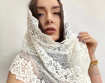 Chapel Veil Mantilla | Veil Mantilla | Lace Chapel Veil | Infinity Veil | Catholic Veil | Church Veil | Veil for Mass