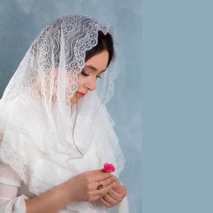 Church Veil | Chapel Veil for Mass | Mantilla | Cathedral Veil | Veil for Church | Veil Scarf | Spain Mantilla Veil | Woman Chapel Veil