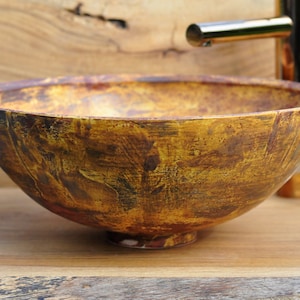Pia de cerâmica/Waschbecken/Vessel Sink/Pia de banheiro - Rusty (matt)