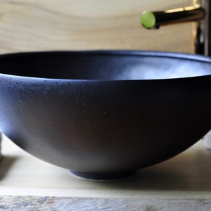 Ceramic Sink/Waschbecken/Vessel Sink/Bathroom Sink - Black silky matt