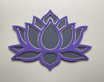 Mandala Multi  Layered  Wall Art – Lotus Flower
