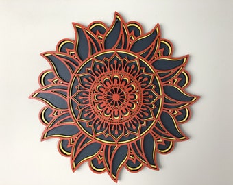Mandala Multi  Layered  Wall Art