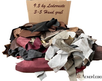9.5 Kg Leather Remnants Furniture Leather Mixed Colors Structures Thicknesses 3-5 Hand Large