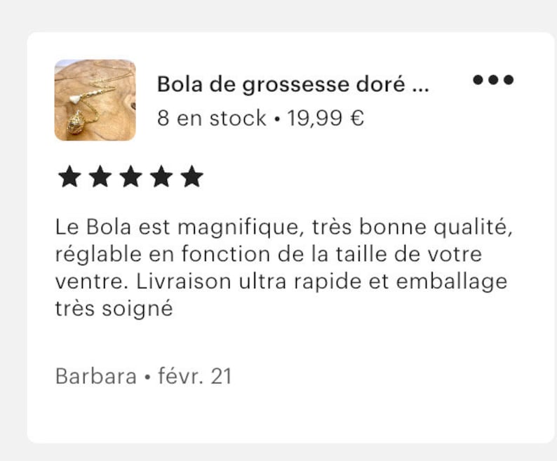 Bola de grossesse doré chaîne en inox et breloques image 9