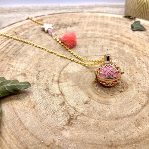 Pregnancy bola - gold stainless steel chain