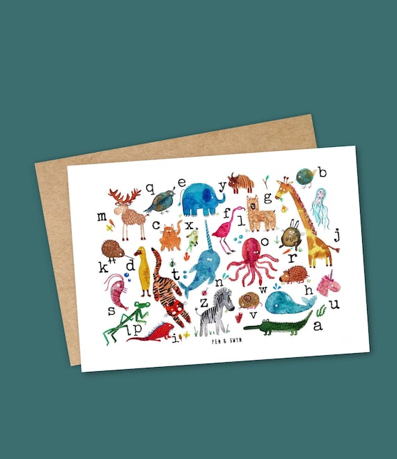 Animal ABC - A6 Print/ Postcard
