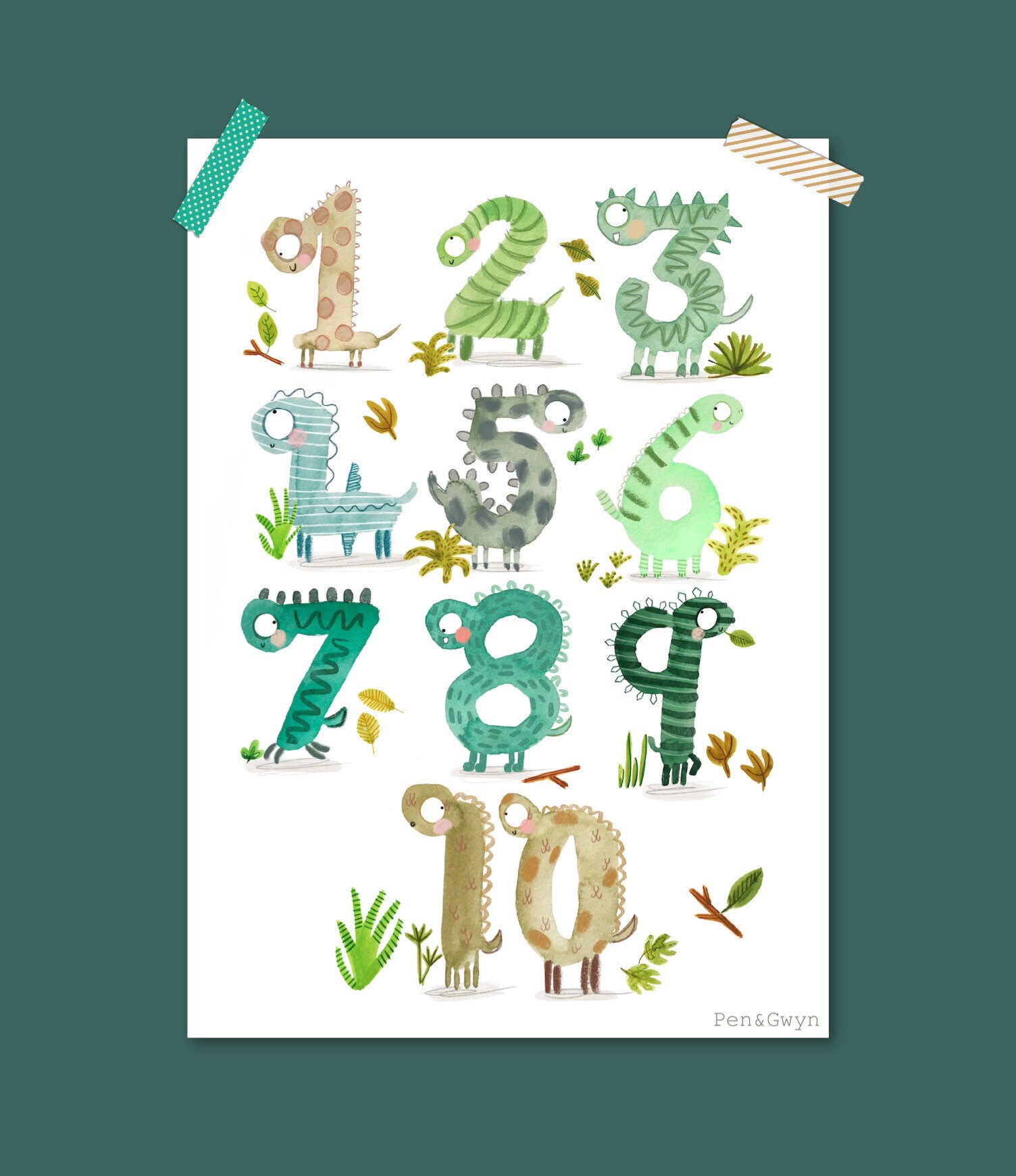 dinosaur number print dino number art childrens dinosaur etsy