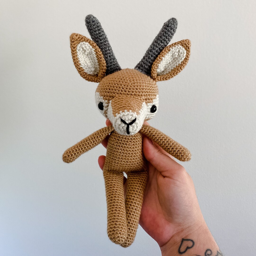 Gazelle Stuffed Animal Crochet Amigurumi Toy Etsy