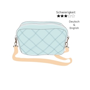 SEWING PATTERN German & English language, quilt bag Rom 4.0, crossbody bag, DIY sewing project, digital PDF sewing pattern handbag