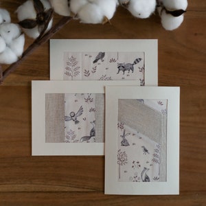 Postkarten 3-er Set, Kunstpostkarten, Patchwork Kunst