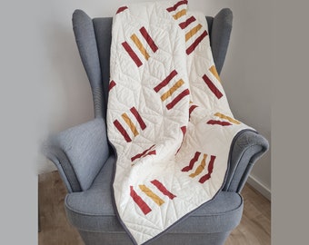 Kołdra "99" narzuta, przytulny koc, nowoczesny koc patchworkowy, minimalistyczna kołdra