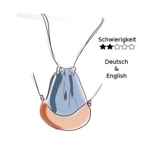 SEWING PATTERN backpack in German and English, backpack 1.0 for all beginners, DIY sewing project, digital download