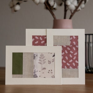 Postkarten 3-er Set, Kunstpostkarten, Patchwork Kunst
