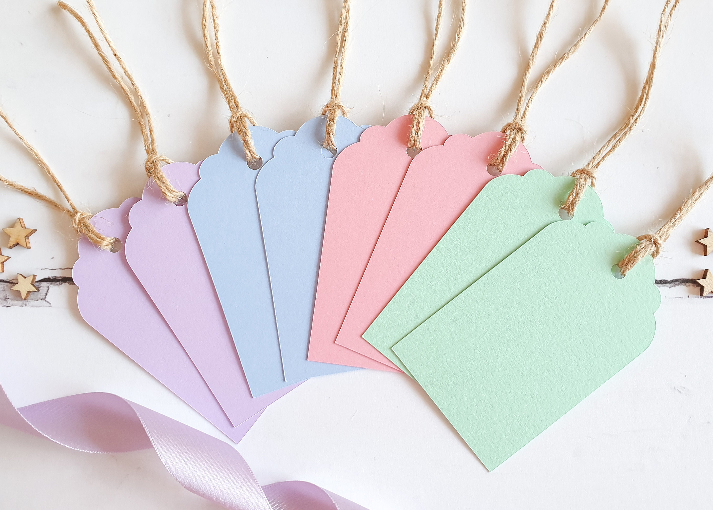 Blank Pastel Gift Tags Set. Set of Pastel Rainbow Luggage Tags Etsy