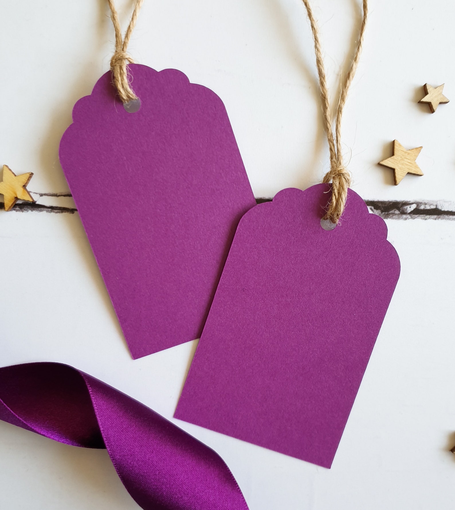 Purple Gift Tags Blank x 10. Set of Purple Luggage Tags for | Etsy