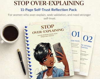 Mini Paquete de Reflexión sobre Autoconfianza para Mujeres / Complemento del Diario "Deja de Explicar Demasiado" (Descarga Digital)