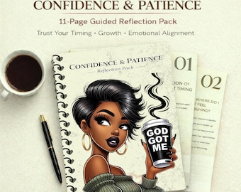 Mini Pack de Reflexión sobre Confianza y Paciencia para Mujeres / Complemento de Diario de Autodesarrollo Guiado (Descarga Digital)