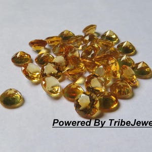 Natural Citrine 3MM To 7MM Faceted Round Gemstone , Citrine Stone For Jewelry & Ring , Citrine Cut Round Stone , Citrine Round Faceted Stone