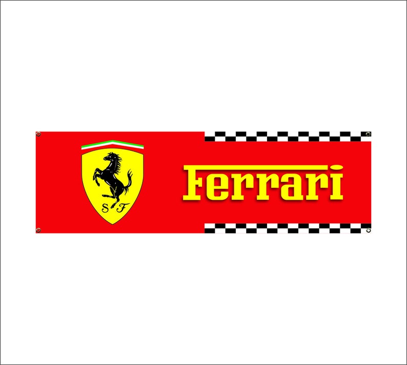 FERRARI Logo Banner Vinyl Garage Signoffice or showroom | Etsy