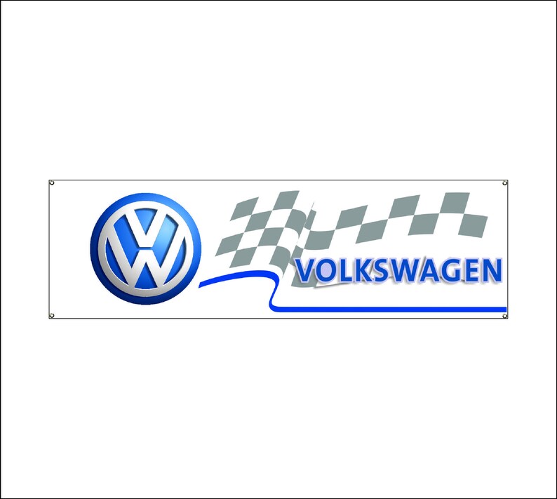 VOLKSWAGEN Logo Banner VinylGarage Signoffice or Etsy