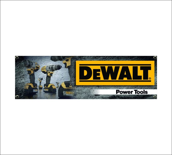 DeWalt Vinyl Banner Flag Sign Retail Store Shop Tools Man Cave Waterproof 36x12 