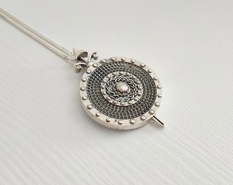 Shield Necklace, Viking Shield Pendant, Viking Necklace, Norse necklace. 925 Sterling Silver Shield Necklace