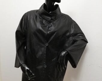 black and white coat dress