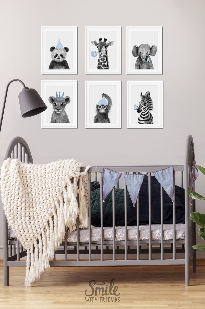 Safari Nursery Decor Safari Print African Elephant Kids Etsy