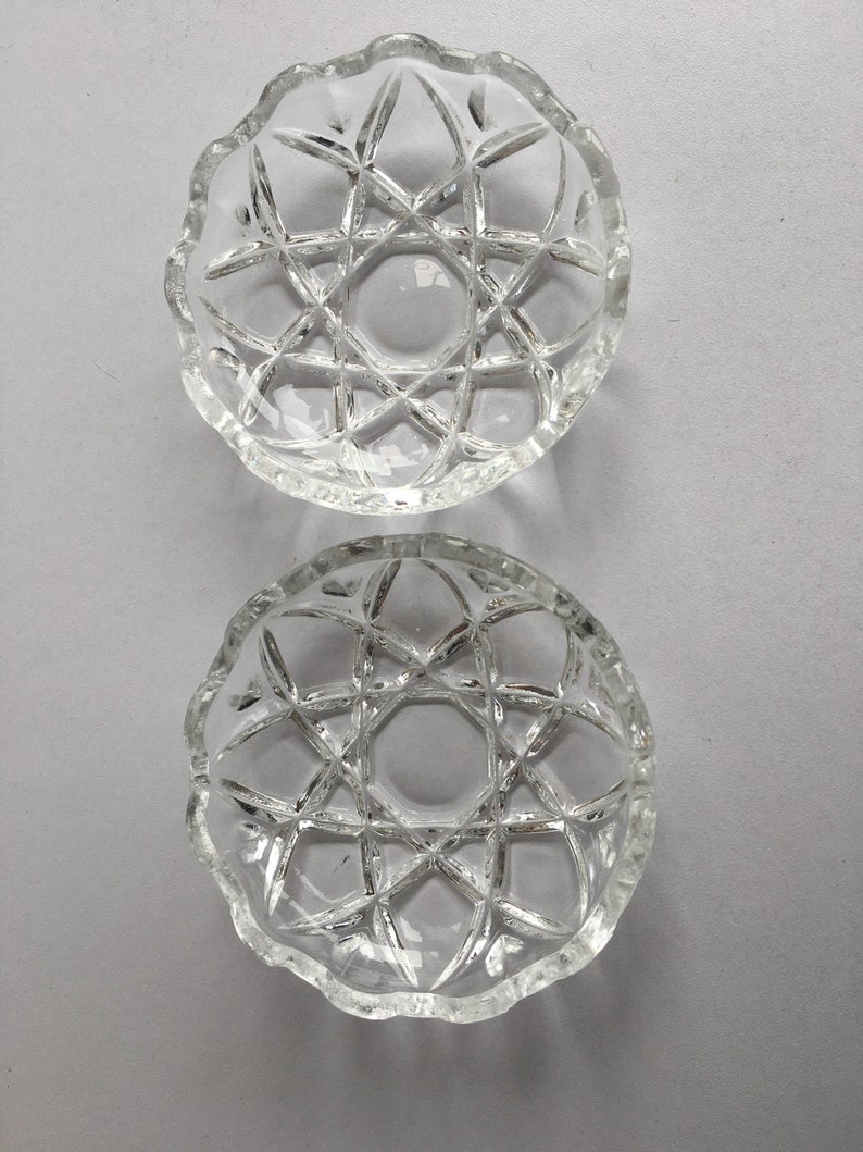Vintage Clear Cut Glass trinket box.