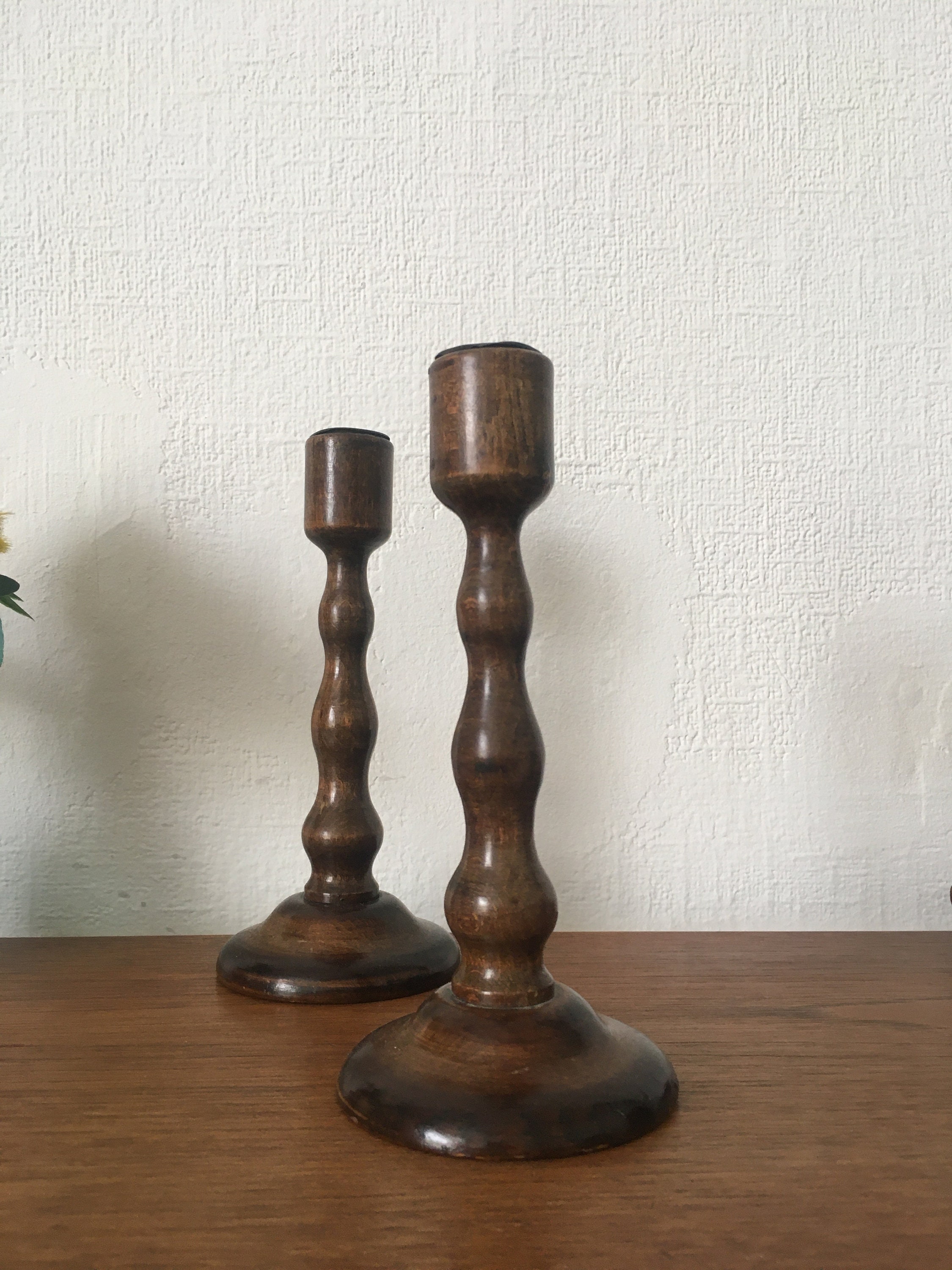 Turned Wooden Candlesticks -  New Zealand