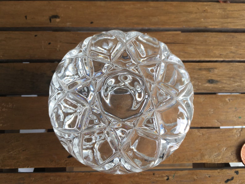 Vintage Clear Cut Glass trinket box.