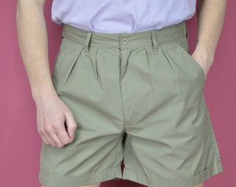 Vintage green classic cotton shorts {S339}