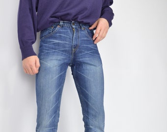 Vintage blue Levi's 525 denim straight jeans trousers {777}