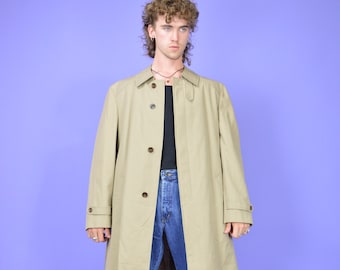 trench-coat classique couleur crème vintage des années 80 {C13}