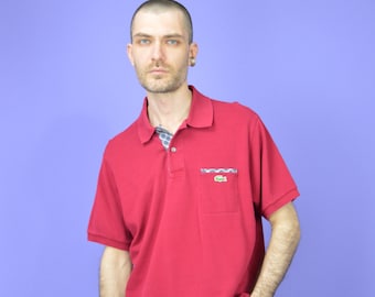 Vintage rotes klassisches LACOSTE Poloshirt