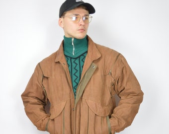 Vintage Brown Classic 80's Suede Leather Jacket {L231} - Etsy Canada