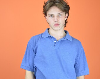 Vintage blue classic FILA cotton polo shirt {P140}