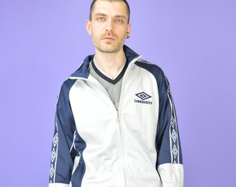 Vintage Two Colour UMBRO Full ZIP Sweatshirt Track Jacket Vintage Two Colour UMBRO Full ZIP Sweatshirt Track Jacket