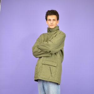 Vintage brown classic parka puffer jacket {J313}