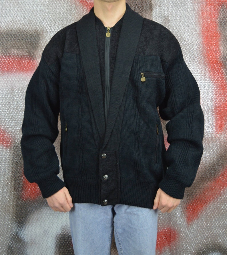 Vintage navy classic bomber jacket