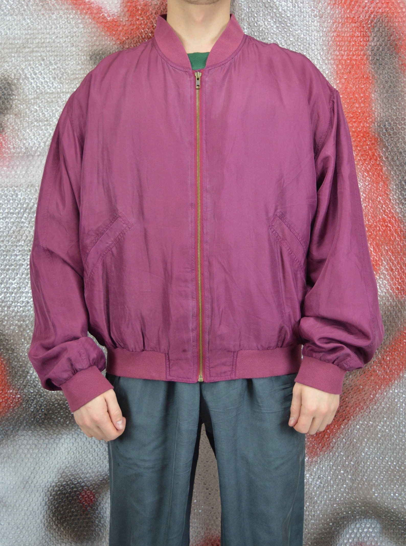 Vintage purple classic windbreaker bomber jacket Etsy