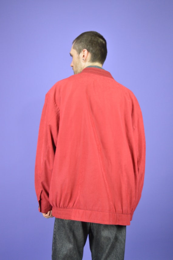 Vintage red classic windbreaker bomber jacket {J1… - image 3