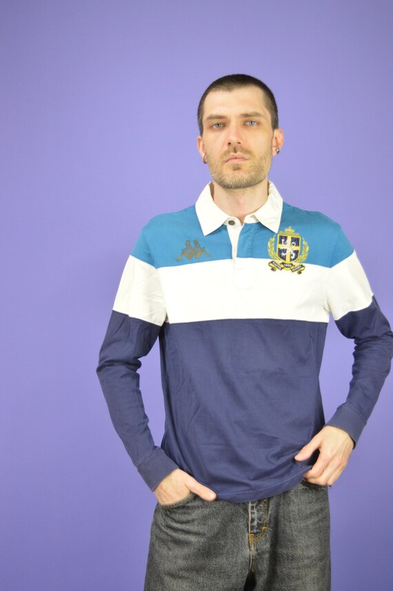 Vintage multicolour KAPPA long sleeve polo shirt … - image 5