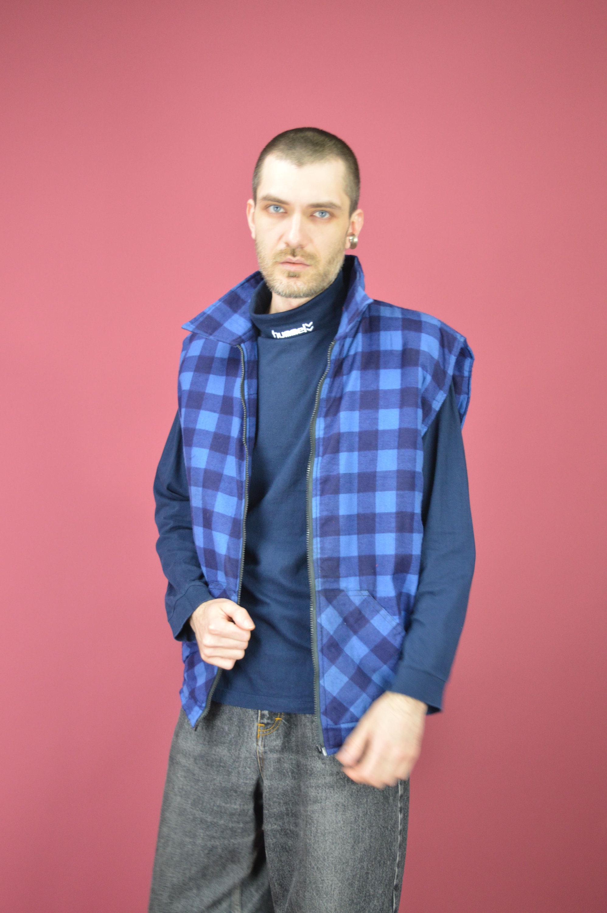 ウェア BLUCOxGREED13 UTILITY VEST Cyberpunk: Edgerunner Blue Utility Vest | Official Apparel
