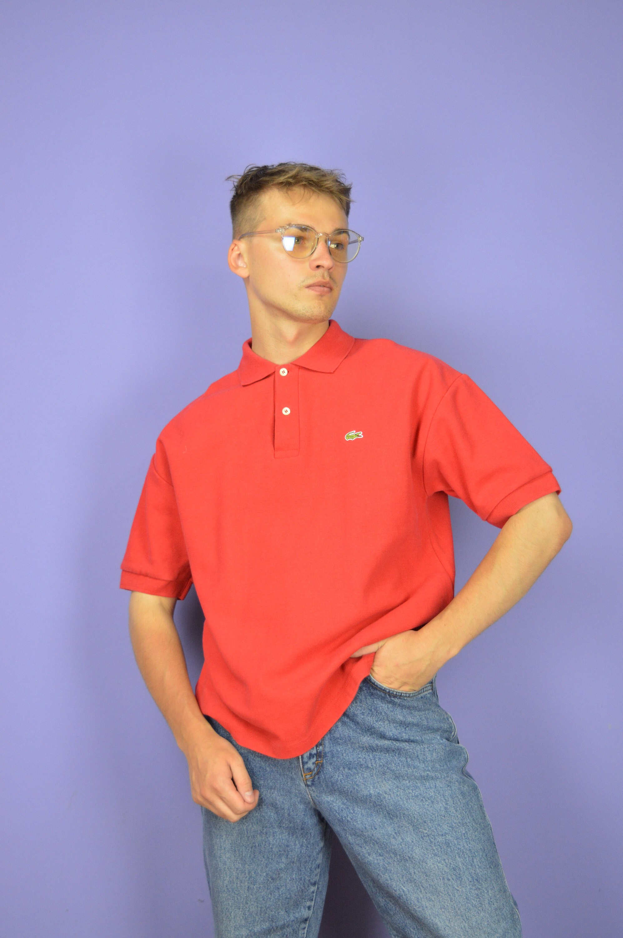 Vintage Red Classic LACOSTE Cotton Polo Shirt {P136} - Etsy
