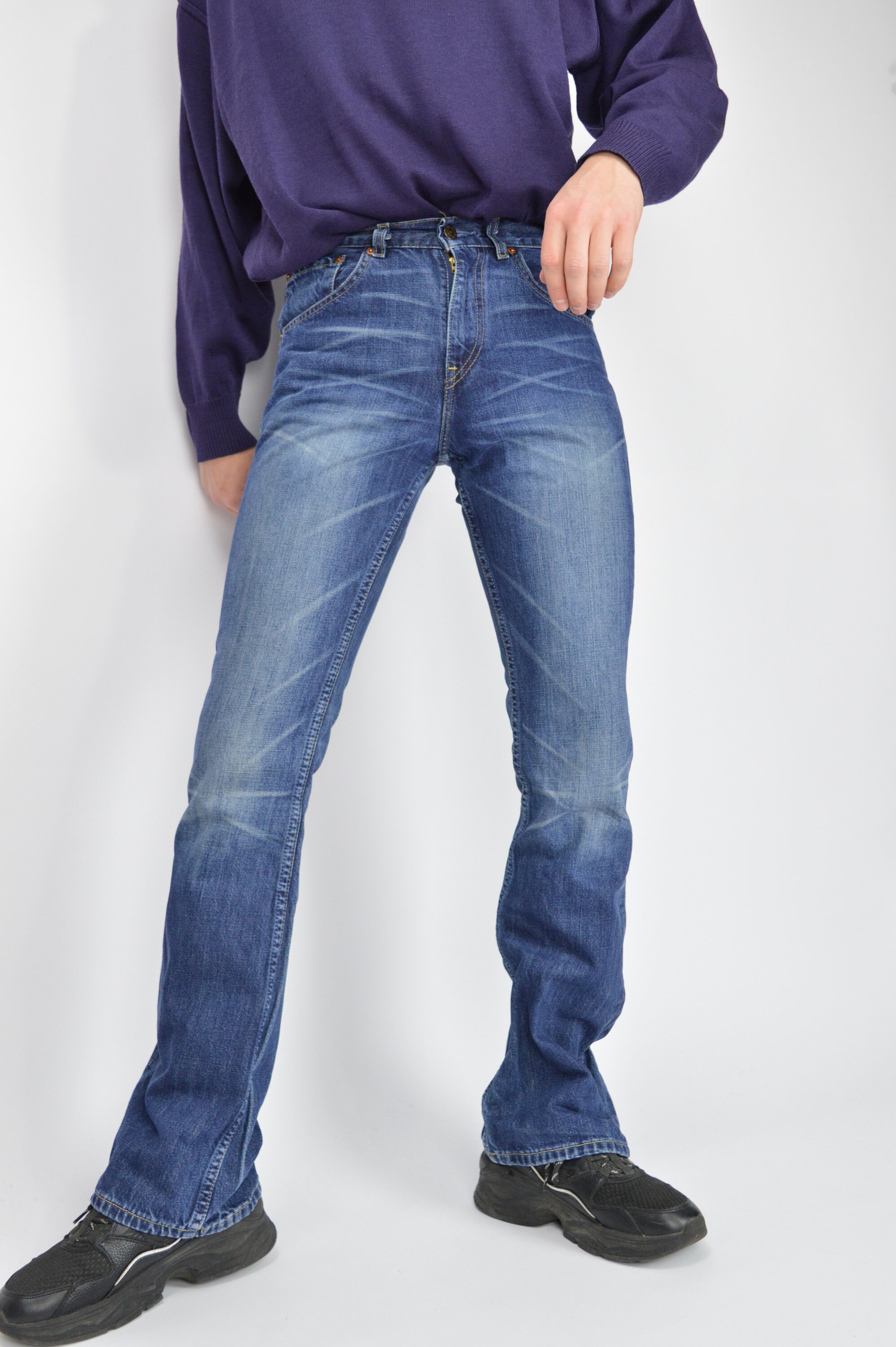 Vintage Blue Levi's 525 Denim Straight Jeans Trousers - Etsy Sweden