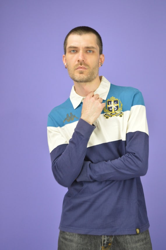 Vintage multicolour KAPPA long sleeve polo shirt … - image 1