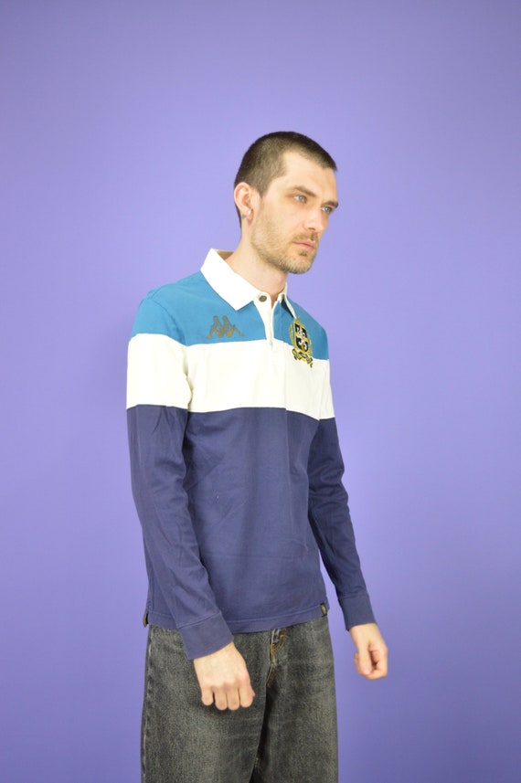 Vintage multicolour KAPPA long sleeve polo shirt … - image 2